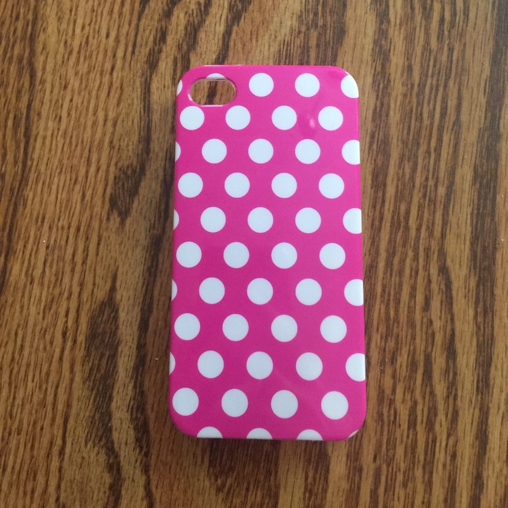 IPHONE 4 PINK POLKA DOT CASE